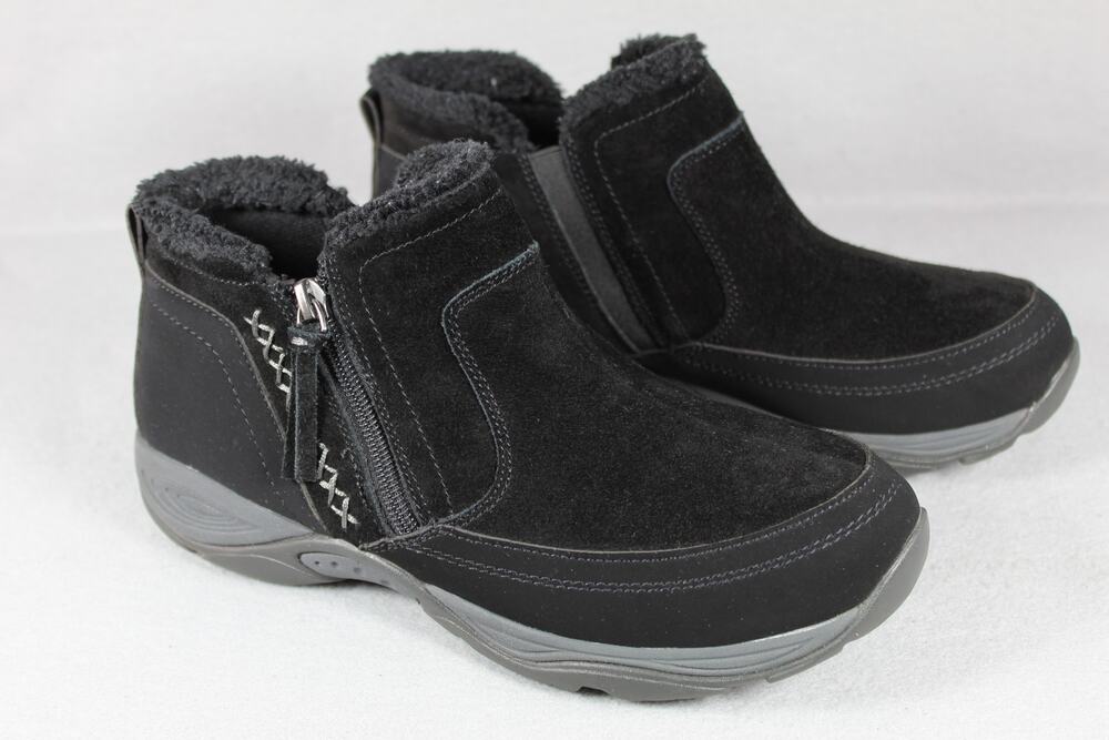 Easy Spirit Epic Water Resistant Booties Women's 8.5 Black Leather Comfort
